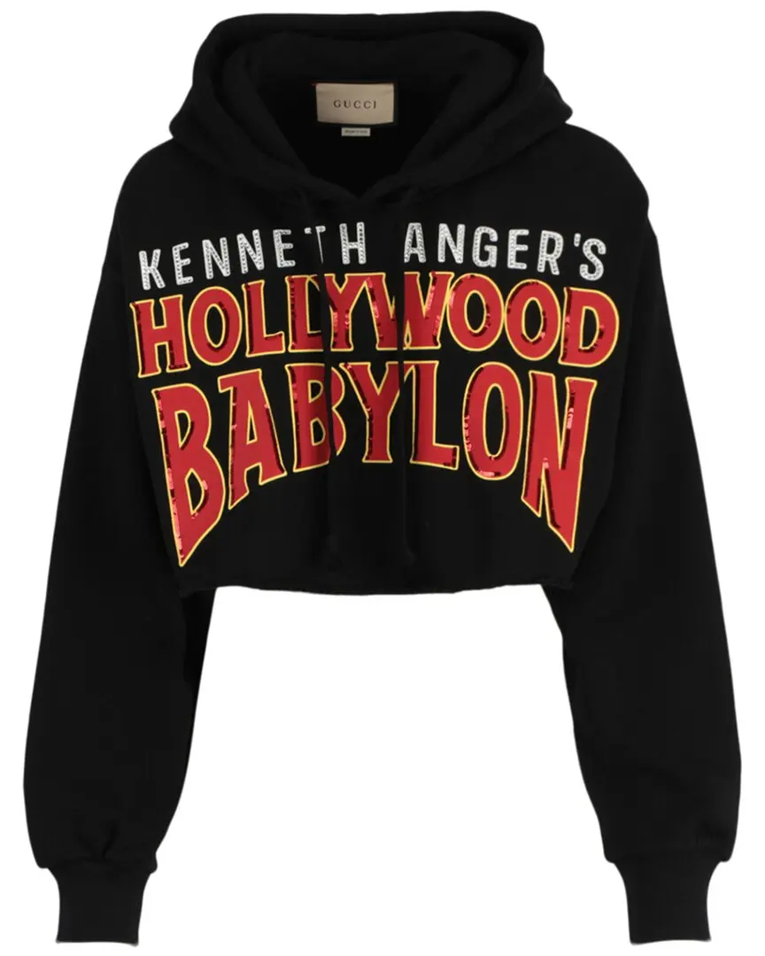 Gucci Hollywood Babylon Cropped Sweatshirt