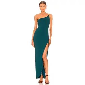 Nookie Estella One Shoulder Gown in Teal