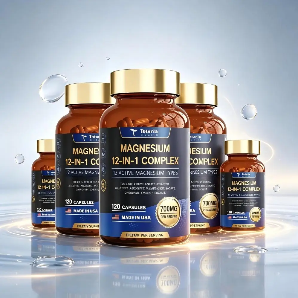 Pro-Grade Multi-Pack  12-in-1 Magnesium Complex 700mg - Supplement with Glycinate Citrate Malate Oxide Taurate Aspartate Orotate, Vegan Capsules for Muscle, Heart, and Relaxation Support