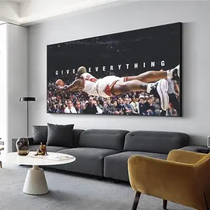 [Sale Up To 40%] [No Frame] Dennis Rodman Motivational Poster - Hustle Quote Basketball Wall Art, Retro Sports Canvas for Gym Office or Game Room