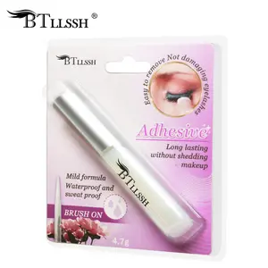 NO.6 Eyelash Adhesive Waterproof Long-Lasting Strip Lash Glue for Lash Clusters 144Hours SuperStrong Long-Lasting Non-Irritating Eyelash Glue for DIY at Home
