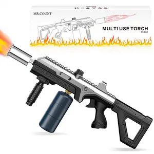 【FathersDayGift】Propane Torch , Multi-use Blow Torch with Adjustable Flame, Professional Fire Starter for Campfire, BBQ, Searing Steak & Fire Pit, Fun Gift (Propane Tank Not Included)