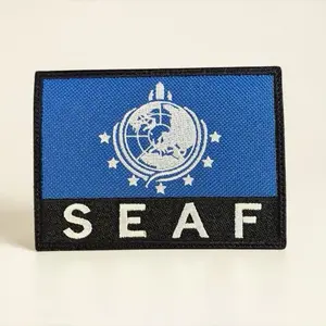 SEAF Helldivers 2 Official Logo Embroidered Patches, 4x3 in Crisp Stitch, Sew-Iron Hook Backs, Sewing & Haberdashery Accessory for Fabric Craft Projects