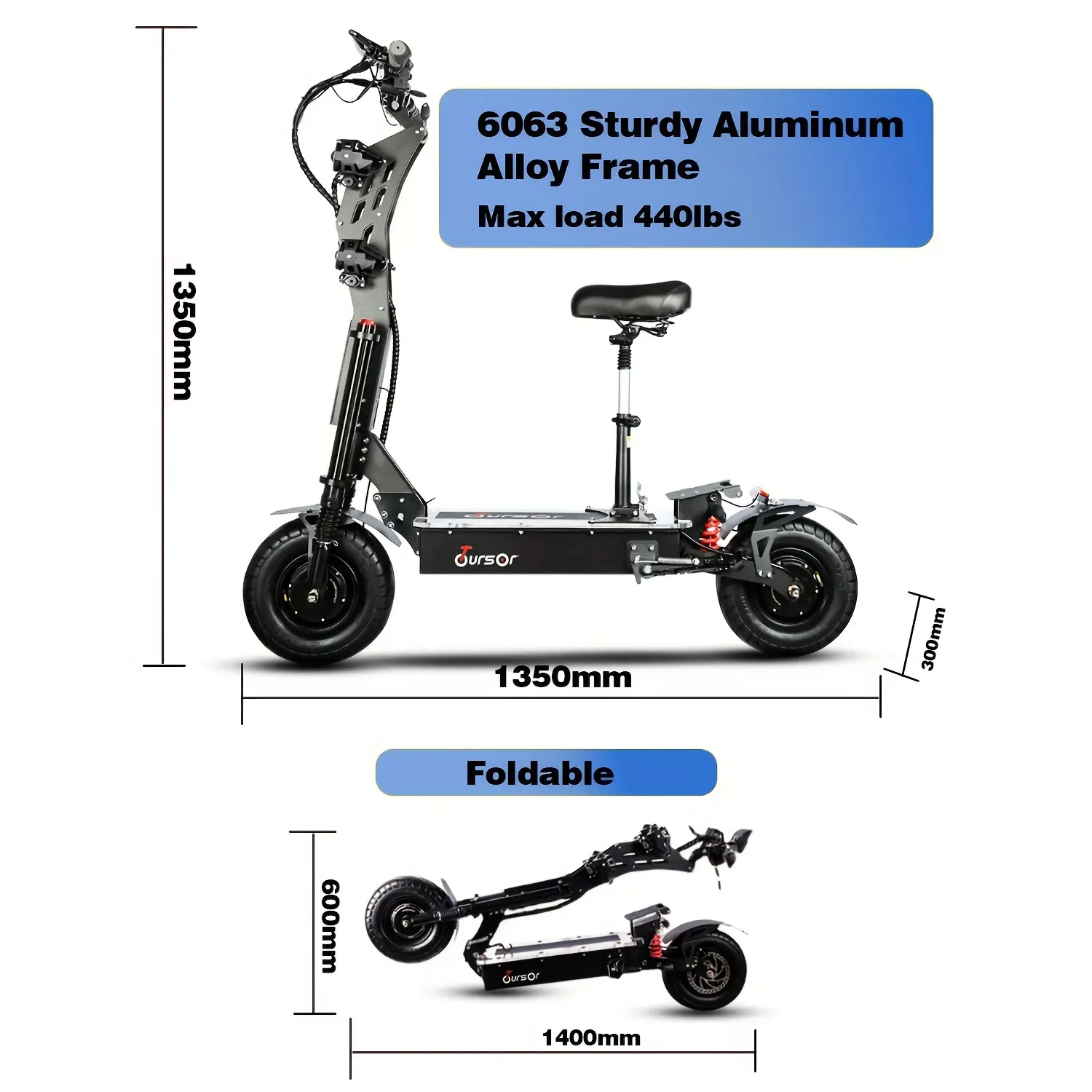 New High-Power 72V 40Ah Dual-Motor Adult Off-Road Electric Scooter With LED Display, Hydraulic Brakes, Dual Suspension, Vibrant Ambient Lighting And 13-Inch Tyres Electric Scooter E-Scooter