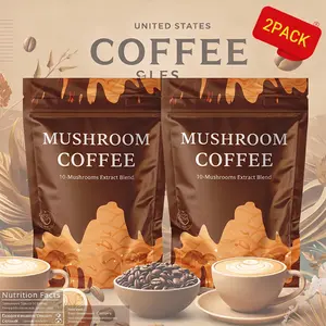 Organic Mushroom Coffee Set of 2 | Brain Boosting Coffee Alternative | Clean Focus & Energy