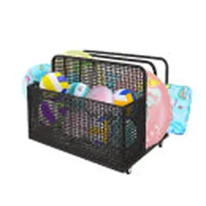 【GARVEE】2-Tier Rolling Pool Storage Basket with PE Rattan Outdoor Organizer, Locking Wheels, Sturdy Steel Frame, Water-Resistant Design, Available in Multiple Colors for Floaties, Beach Toys & Patio Accessories
