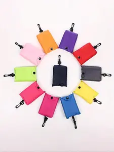 Solid Color Large Waterproof Reusable Grocery Bags, Vegetable Basket Bags, Beach Bag, Foldable Button Bag, Supermarket Shopping Bag, Durable Storage, Machine Washable Tote Bags, Suitable For Commuting, Traveling, Camping, Durable Shopping Totes