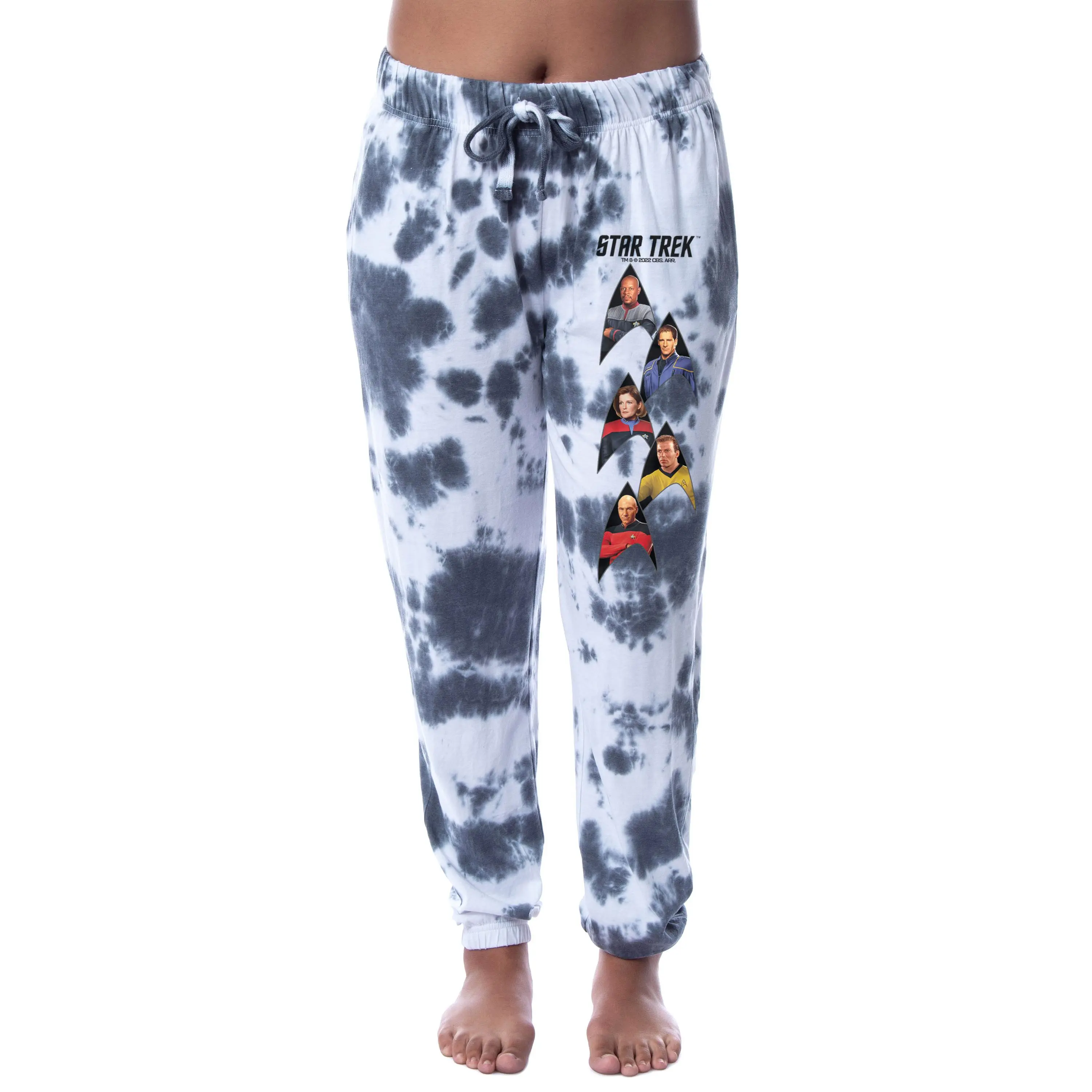 Star Trek: The Next Generation Womens' Jean-Luc Picard Captain Kirk Character Jogger Sleep Pajama Pants