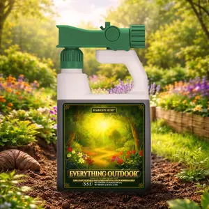 Humboldts Secret Everything Outdoor 5-5-5 Liquid Fertilizer with Norwegian Kelp & Micronutrients | All-Purpose for Lawns, Gardens, Raised Beds, Vegetables, Flowers, Shrubs & Trees