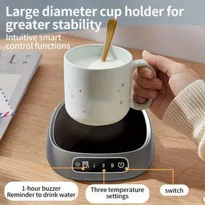 1pc Coffee Mug Warmer, Thermostatic Touch Heating Cup Mat with 3-Speed Temperature Control, Portable Constant Temperature Coffee Cup Heating Coaster, USB Powered Electric Smart Heating Pad Heater for Beverage, Home & Office Use, Coffee Equipment
