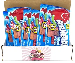 Airheads Filled Ropes Original Fruit Flavor (Pack of 6, total of 30 Ropes)