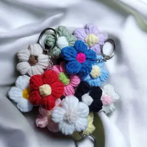 Crocheted Flower Keychains