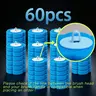 60-Pack Blue Disposable Toilet Brush Heads - Toilet Bowl Cleaners, Sponge Toss Refills, Deep Cleaning No Dead Corners, Stubborn Stain Remover, Bathroom Hygiene Cleaning Supplies, 60pcs Blue Ocean Refills