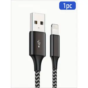 Charger Cable For IPhone, USB-A To Lightning Connector Fast Charging Cord Nylon Braided Data Sync Transfer Lead For IPhone 14/13/12/11 Pro Max XR XS X/8/7/6s Plus 5s SE, For IPad, For IPod For Airpods And More