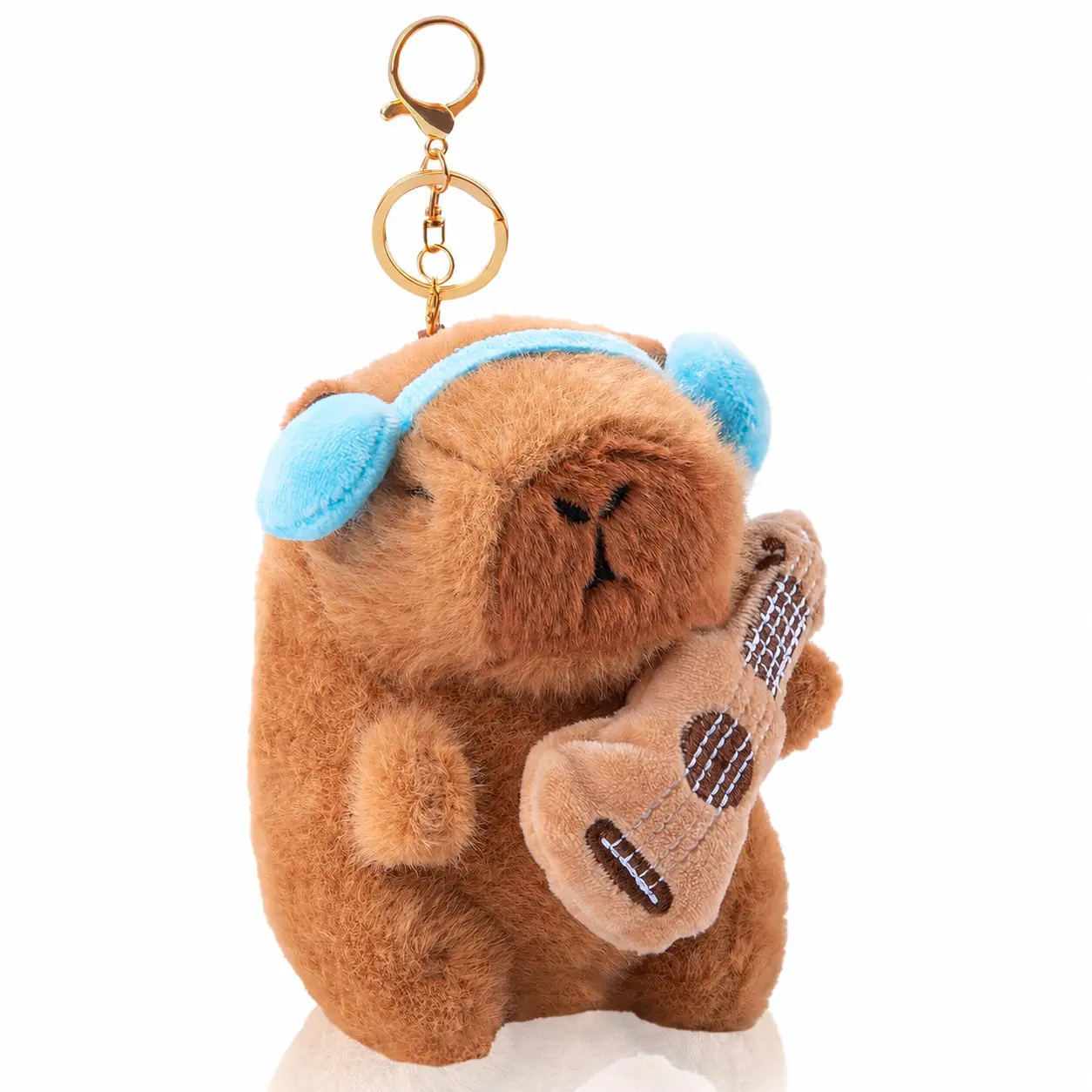 Cute Guitar-Playing Capybara Plush Keychain – A charming animal bag charm and keychain; a delightful gift for friends—perfect for birthdays or holidays—and a stylish accessory for bags., Gifts For Girlfriend, Gf Gift
