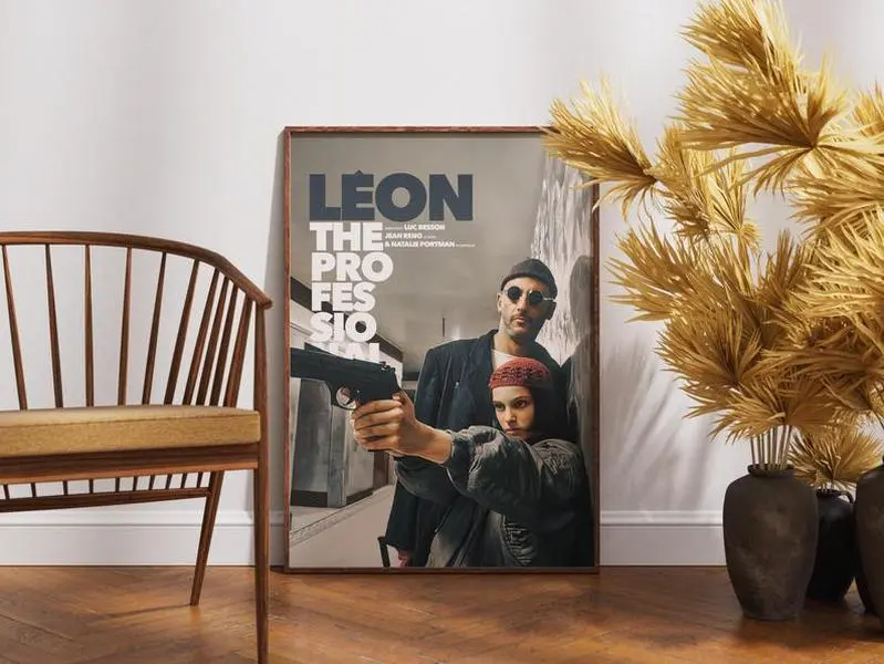 Leon Poster, Leon The Professional, Retro Vintage Film, Luc Besson, Mathilda, Natalie Portman