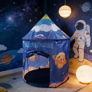 Foldable Kids Play Tent, Mongolian Yurt, Crawl Tunnel & Ball Pit, Fun Patterns, Easy Setup, Portable Outdoor Castle Playhouse, Outdoor Playset, Ideal Gift for Boys Girls, Christmas Halloween Gift, Balls Not Included