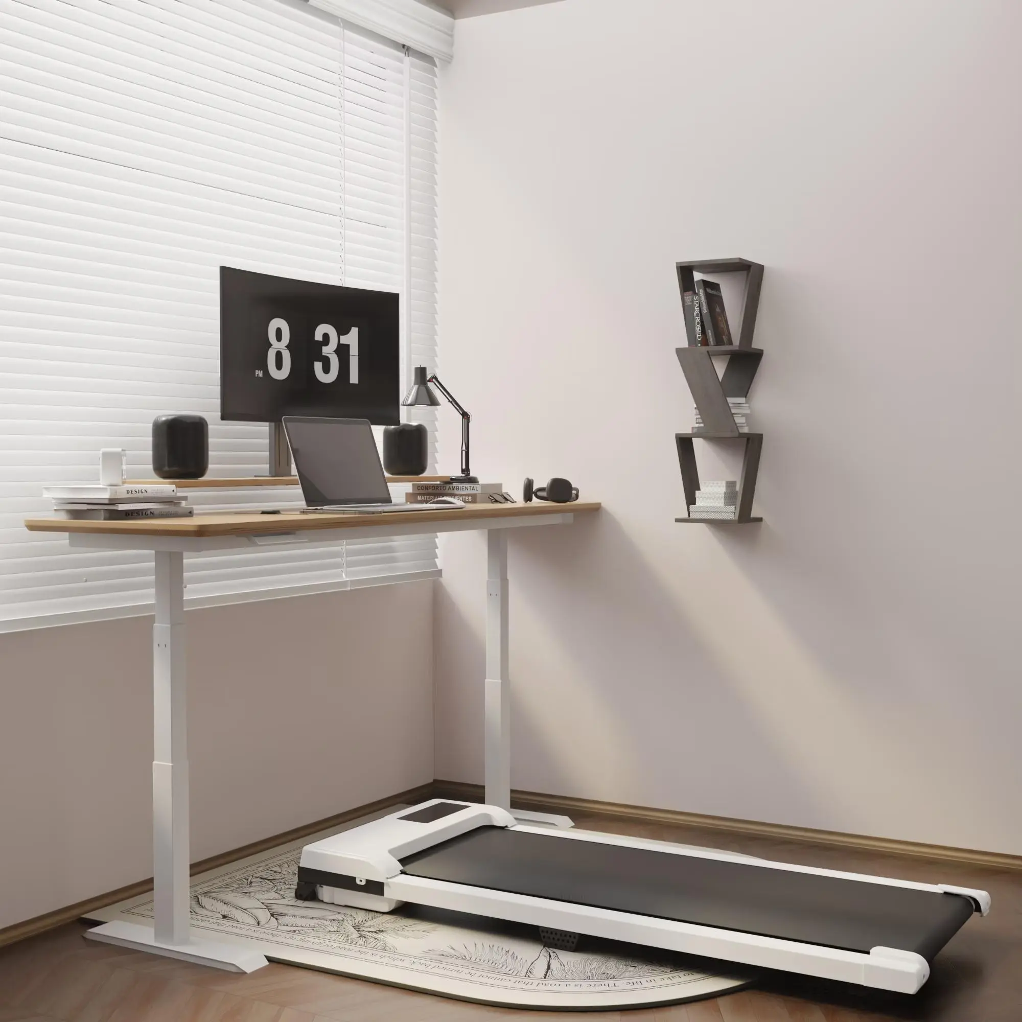 【TikTokShopBlackFriday】Walking Pad with Quiet 2.0 HP Brushless Motor, Countdown Modes, Spacious Running Area, 220 lbs Weight Capacity , 3 in 1 Portable Treadmill Walking, Ideal for Home and Office Fitness