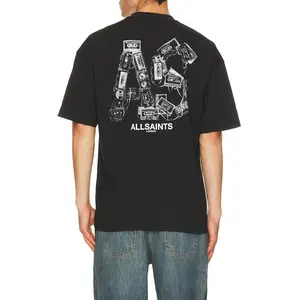 ALLSAINTS Mixtape Crew Tee in Jet Black