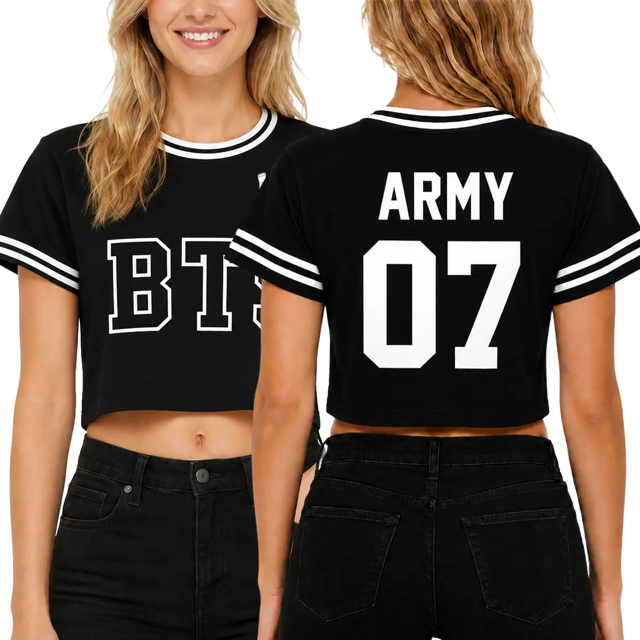 Women Kpop Fandom Fan Merch Crop Top,Inspired Back Name Number Printed Cropped Short Sleeve Tee, Lightweight Fit Cropped Shirt, Great For Concert Attire, Urban Daily Streetwear, Fan Gatherings And Holiday Gift Ideas For Kpop Fans