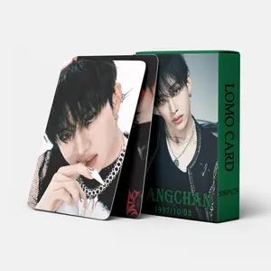55Pcs/Set Kpop New Ablum ATE Lomo Card Bang Chan Photo Print Pictures Photocard for Fans Collection Postcards Gifts
