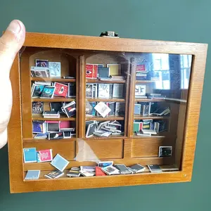 Anxiety Bookshelf Box with 200 books, Wooden Invisible Floating Bookshelf, Mental Health Decor for Home & Office, Funny Stress Relief Gift for Book Lovers, Therapists and Students