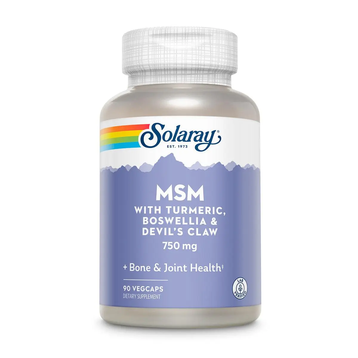 MSM 750mg Edible Turmeric Dietary Supplement, US-Made Healthcare Vitamin & Mineral Wellness Supplement