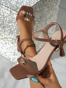 2026 New High Heel Shoes, Summer Moonlight, One Strap High Heel Sandals, Elegant and Stylish, Perfect for Warm Weather, Footwear