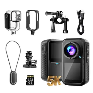 NUISK Compact  Mini Action Camera with Waterproof 30M Case Helmet Mount Magnetic DV for Bike Cycling Pet Vlogging Portable 5K Compact Photography Camera Gear Anti-Shake,Ideal Gift for Girls,Bodycam Camera,TikTokShopSpringGlowUp
