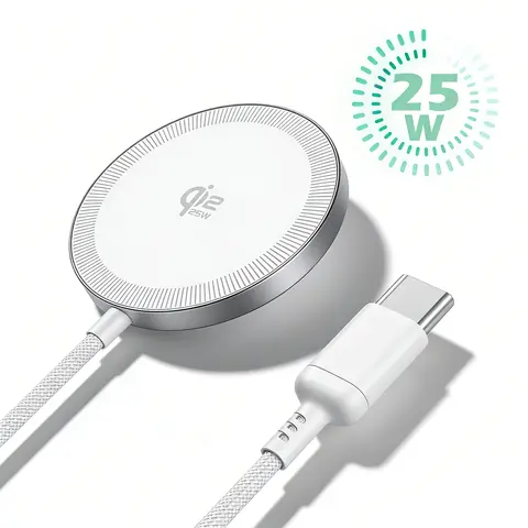 2 in 1 Magnetic Wireless Charging Pad - 15W/25W Qi2 & Qi2.2 Certified Portable Charger, MagSafe Compatible Smartphone Charger for iPhone 18/17/16/15/14/13/12 Series & AirPods Pro/5/4/3/2, Mobile Phone Accessories (Requires 20-30W+ Adapter),techvibes