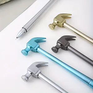4/8/12pcs Hammer-Shaped Pens, Assorted Colors, Quick-Dry Black Ink, 0.5mm Fine Point - Creative Gift & Signature Set for Everyday Office Use, Pens for Writing, Office Stationery