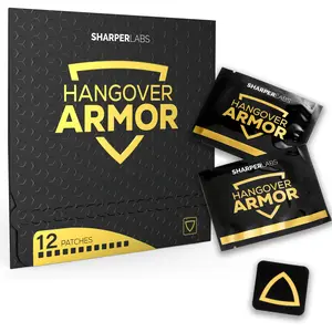 Hangover Armor - Advanced Nutrition Patches for Party Travel & Events, Supports Morning Recovery, Wellness Enhancer by Sharper Labs