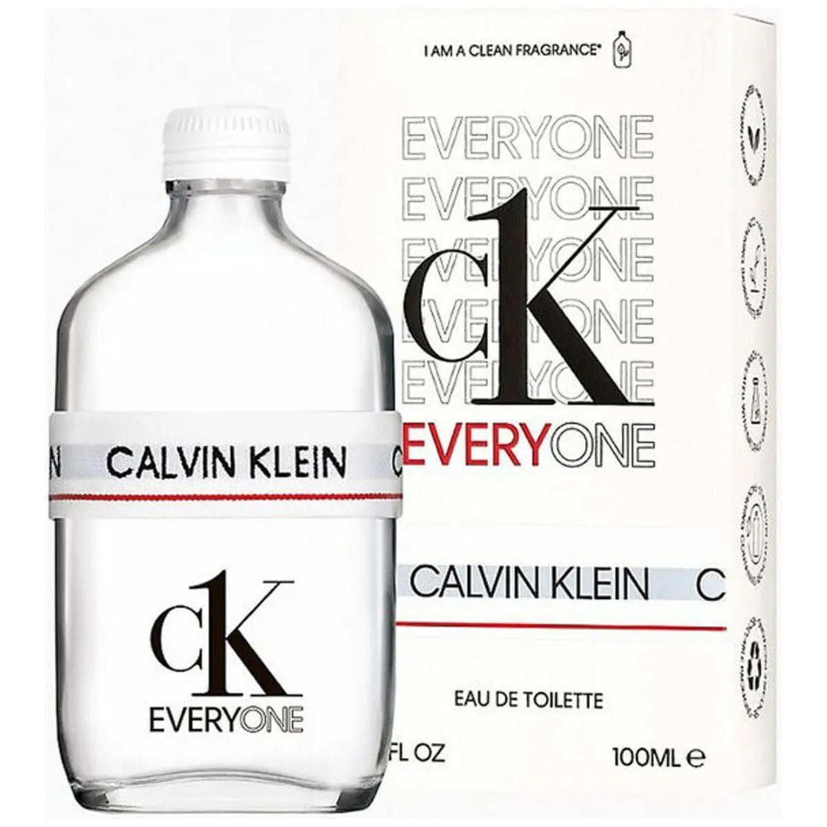 Calvin Klein Everyone Eau de Toilette (EDT), Aromatic and Refreshing Unisex Fragrance with Fruity Citrus and Spicy Ginger, 3.3 fl oz, Fruity Scents, Signature Scent, Ginger Blend, Mood Uplift, Youth, Orange-Fresh, Single Item, Citrus-Ginger