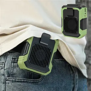 2026 New Personal Waist Portable Fan, USB Rechargeable with Clip & Power Bank, 3 Speeds Airflow, LED Light, 8H Runtime , Wearable Belt Fan, Torch for Outdoor Jobsite Farms Traveling Fishing
