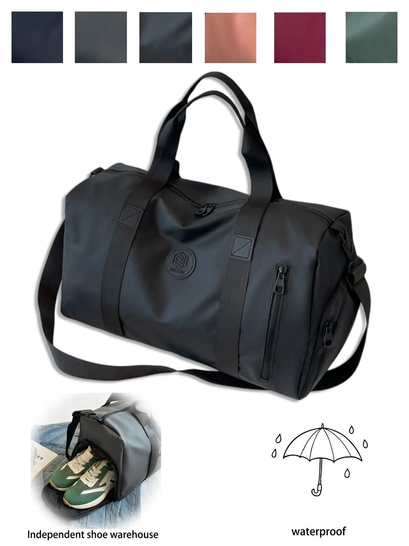 Back to School Unisex Travel Duffle Bag with Dry & Wet Separation, Independent Shoe Compartment,travel handbag，Lightweight Weekender Bag for Gym Vacation，Packing bag,cabin bag,weekender bag,travel duffle bags,wally bag travel,Travel bag pack，large travel