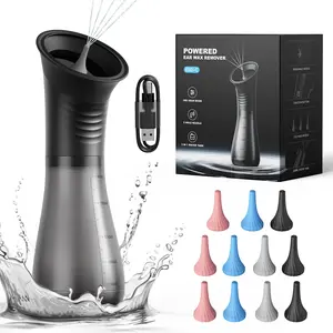 Smart electric ear irrigator gently dislodges stubborn earwax with a steady water flow, detachable for easy cleaning — ideal for adults, a sleek at-home ear care solution.