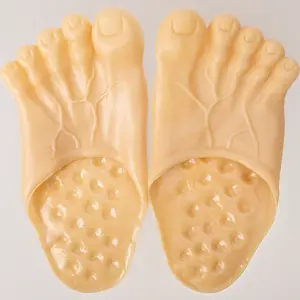 Halloween Barefoot Funny Feet Slippers – Realistic Big Foot Shoe Covers. Scary Toe Slippers for Family Cosplay Costume Props. Perfect for Holiday Parties & Trick-or-Treat.