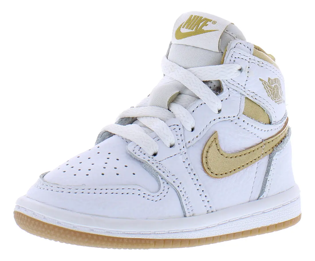 Nike Jordan 1 Retro High Original Leather Lace-Up Casual Infant-Toddler Shoes (2-3 Years)