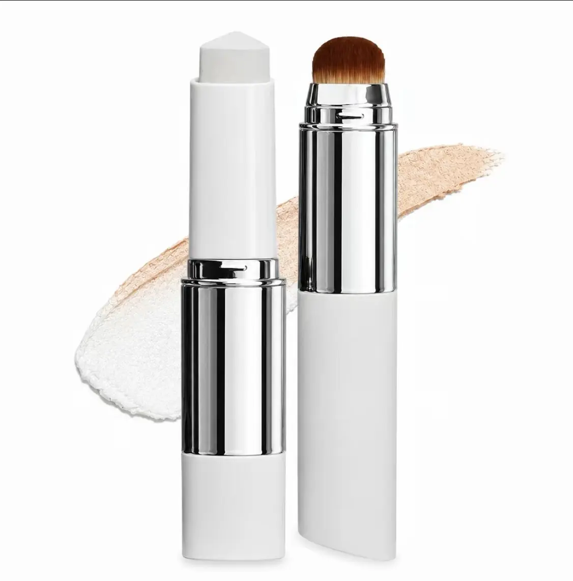 Color Changing Foundation Stick with Apply Brush Tip, 2-in-1 Lightweight Hydrating Face Cosmetic for an Even Tone & Natural Finish, Hydrate, Lightweight Face Cosmetic, Concealer