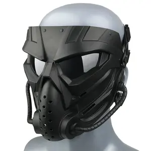 Reusable Adult Tactical Full Face Protection Mask - CE Certified, Impact-Proof, Transparent Mirror, Breathable Safety Shield, Motorcycle Helmet Liner Accessory for Military Enthusiasts, Outdoor Sports