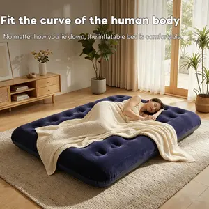 Portable Inflatable Mattress, Foldable Camping Bed, Self Inflating Bed, Automatic Lay Flat Sleep Pad, Home Dual-Use Lazy Bed, Moisture-Proof Air Mat, Travel Mattress, Portable Airbed, Portable Sleeping Pad