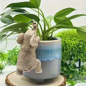 Charming Resin Elephant Garden Decor, Exterior Decorative Statues, Realistic Texture, Indoor Outdoor Design, Unique Gift for Animal Lovers & Aesthetics Enthusiasts