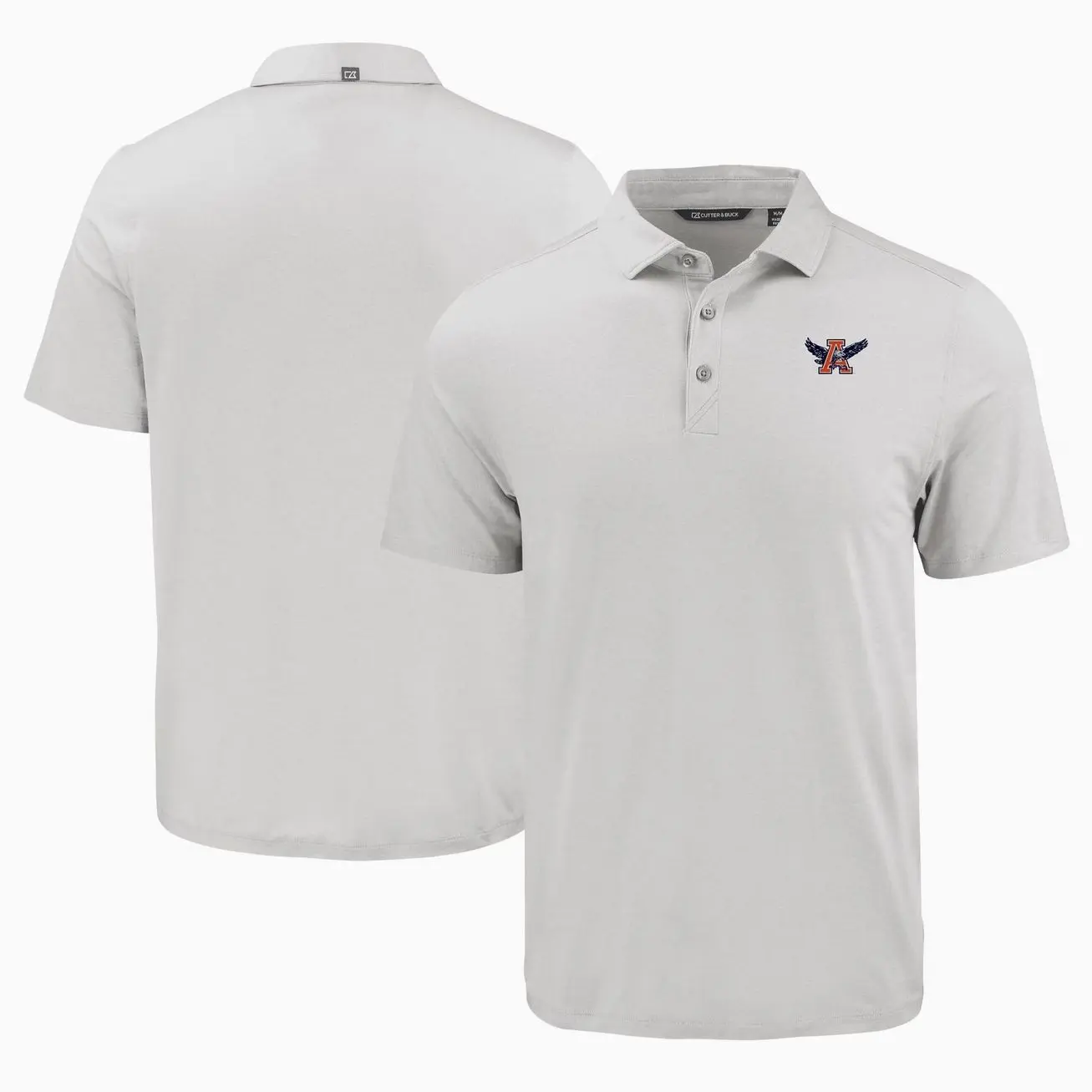 Auburn Tigers Cutter & Buck Coastline Epic Comfort Eco Recycled Polo - Gray