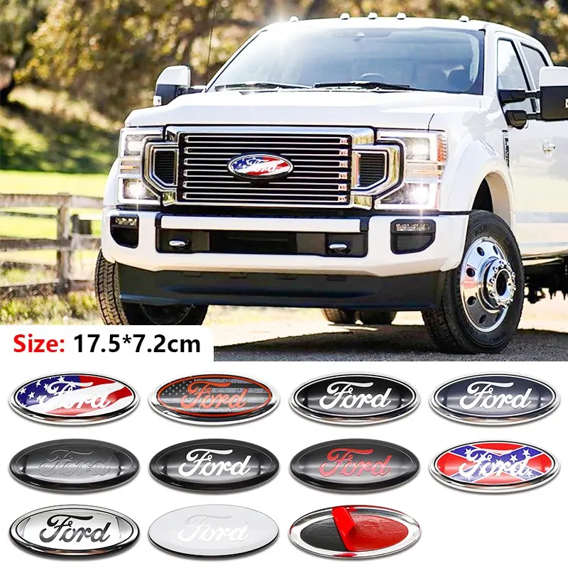 Ford Car Front Emblem Hood Decoration, Scratch-Resistant Durable Front Badge Replacement, Fits Focus, Fiesta, Kuga, Mondeo, Mustang