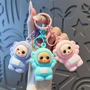 Cute Plush Baby Keychain Charm, Creative Fun 3D Car Key Ring Pendant, Ideal Gift for Family Friends Loved Ones, Holiday Party Gifts