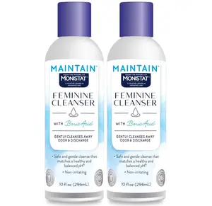 Monistat Boric Acid Feminine Wash, Fragrance-Free Intimate Wash for Women with Gentle pH-Balanced Formula, 10 Fl Oz (Pack of 2)