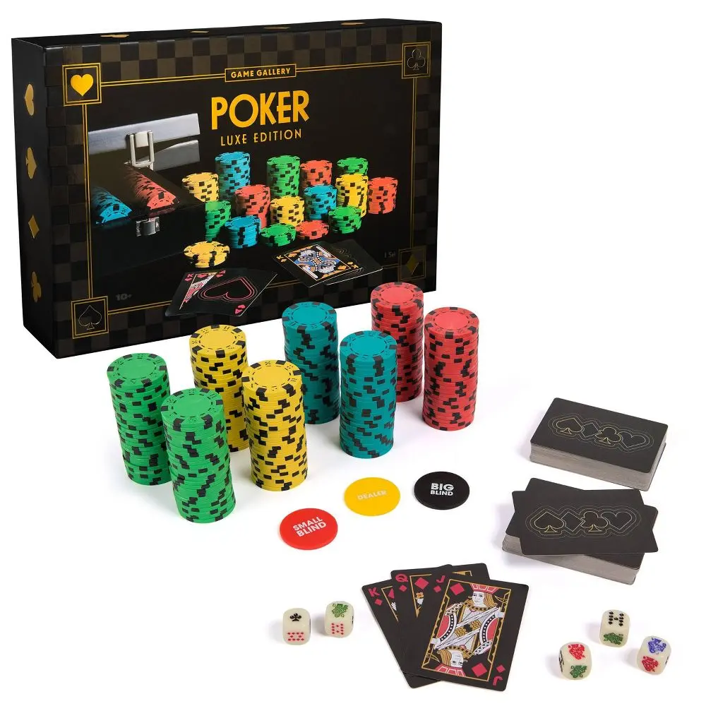 Spin Master Games Legacy Series Game Gallery Deluxe 200-Piece Ready-to-Play Poker Set, Ages 10+, Dual-Tone Chips, Enhances Math Skills