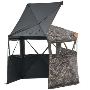 【Father's Day】VEVOR Hunting Blind,  6-7 Person Ground Blinds with Carrying Bag, Portable Camouflage Tent, Reinforced Durable Concealed Shelter with Silent Zipper Door and Window, for Turkey and Deer