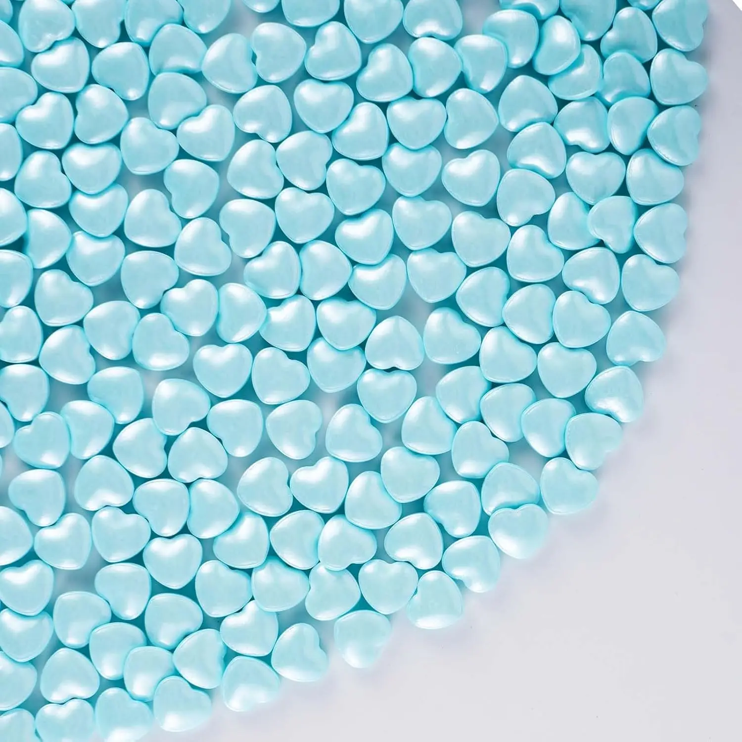 Blue Heart Shapes Sprinkles - Edible Candy Pearls 130g/4.58 Oz, Mix Size, Baking Cake Decorations, Ice Cream Toppings and Cookie Decorating, Wedding Party Chirstmas Supplies (Blue)