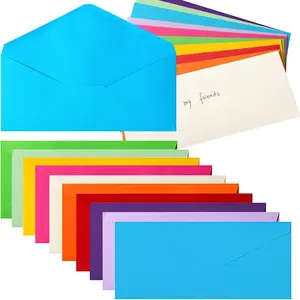 50-Pack #10 Business Envelopes - Standard V Flap - Ideal for Invoices, Office Checks, Business Letterhead, and Letter Mailing - Size: 4.13 x 9.49 Inches - Assorted Colors (10 Colors)